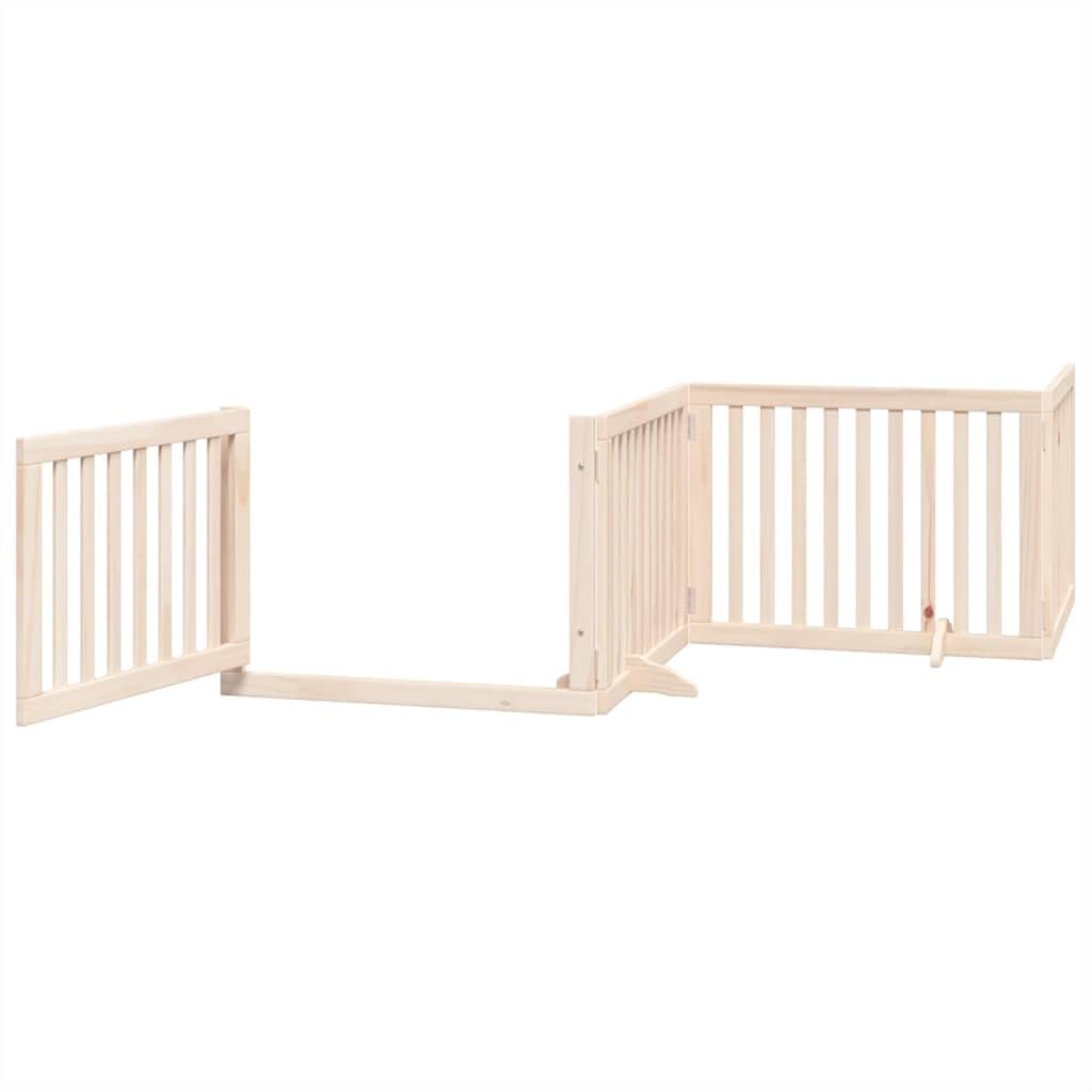 Grille de séparation pliable pour chien, 480 cm, avec porte, en bois de peuplier, avec porte, 480 cm, pour animaux de compagnie