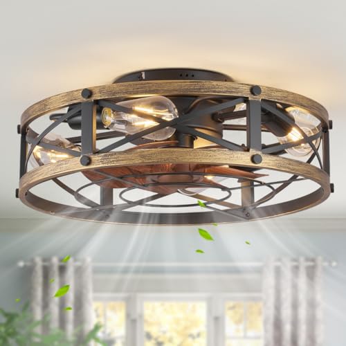 Caged-Ceiling-Fan-with-Light-Modern-Fandelier-Flush-Mount-Ceiling-Fans-with-Lights-and-Remote-Farmhouse-Low-Profile-Bladeless-Ceiling-Fans-with-Lights-for-Bedroom-Living-Room Caged Ceiling Fan with Light Modern Fandelier Flush Mount Ceiling Fans with Lights and Remote Farmhouse Low Profile Bladeless Ceiling Fans with Lights for Bedroom Living Room