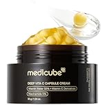 medicube Deep Vitamin C Golden Capsule Face Moisturiser - Liposome Capsules For Wrinkles, Skin Radiance - Transparent Gel for Glow Hydration - Korean Skin Care 1.94 oz
