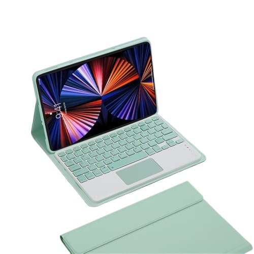 Clavier rétroéclairé RGB et étui vert pour travailler sur Xiaomi Pad 5 Pro