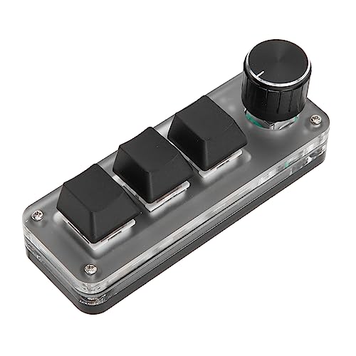 Mini teclado de 3 teclas mecánico y programable con luces dinámicas RGB