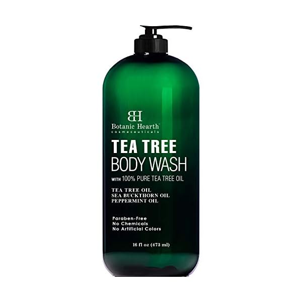 BOTANIC-HEARTH-Tea-Tree-Body-Wash-Helps-with-Nails-Athletes-Foot-Ringworms-Jock-Itch-Acne-Eczema-Body-Odor-Soothes-Itching-Promotes-Healthy-Skin-and-Feet-Naturally-Scented-16-fl-oz Botanic Hearth Tea Tree Body Wash, Helps with Nails, Athletes Foot, Ringworms, Jock Itch, Acne, Eczema & Odor, Soothes Itching Promotes Healthy Skin and Feet, Naturally Scented, 16 fl oz