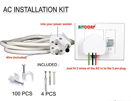 Image of BITCORP 16A Heavy Duty Power Extension Board with Multi Socket, 5000W, 20 Meter 4.0mm Electric Cord for AC, Refrigerator, EV Charger, Washing Machine, Geyser