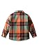 SENLLORLIN Boys Long Sleeve Plaid Shirts Button Down Boys Shirt with Bow Tie Christmas Toddler Dress Clothes-Orange-Blue-3-4Y