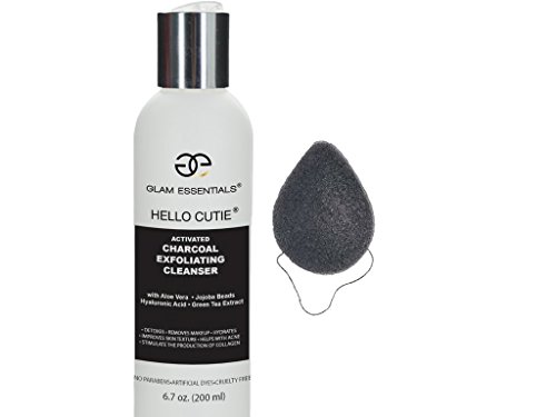 Blackhead Remover Facial Charcoal Cleanser with Bonus Konjac Sponge. Clears Up Acne Shrink and Tighten Pores Guaranteed to Remove Blackheads While Leaving Your Face Fresh and Smooth.
