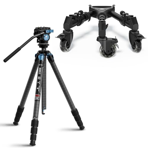 SIRUI Photography Tripod Dolly, Heavy Duty Universal Tripod Wheels with 3