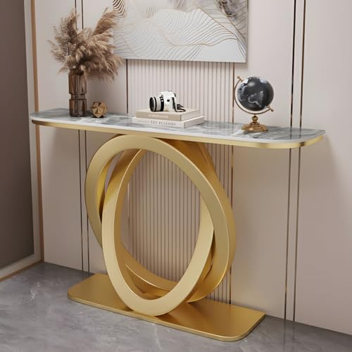 Mesa de entrada ultra estrecha gris para solucionar pasillos vacíos