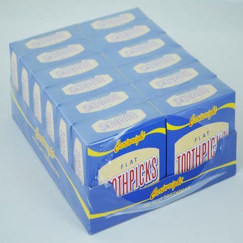 Generic Cartwright, Sturdy Flat Toothpicks with Beveled Ends, 750 Count, 2 Pack, White Birch, Natural (6)