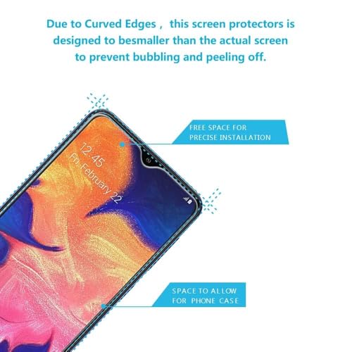 Didisky Tempered Glass Screen Protector for Samsung Galaxy A10, [ 2 Pack ] Anti Scratch, 9H Hardness, No Bubbles, High Definition, Easy To Apply, Case Friendly