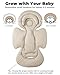 TinlyFinly Infant Car Seat Insert with Extra Cushion for Preemie to Toddler, Reversible Newborn Carseat Insert for Baby Head Body Support, Fits for Stroller, Baby Swing, Bouncer - Dots, Beige