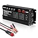 LVYUAN 1500W Power Inverter 12V to 240V AC Car Converter with 3.1A 4 USB 2 AC Sockets Dual Car Adapter With 2 LED Display - Black