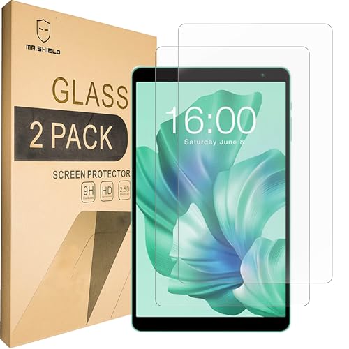 Mr.Shield Protector de Pantalla para TECLAST P85T Tablet 8 Inch Cristal Vidrio Templado [2 Piezas] [9H Dureza] Anti Arañazos