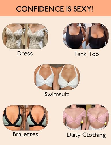 Image of Double-Sided Sticky Bra Pads Inserts Ultra Instant Volume Push up Stick on Bra for Women Swimsuit Bikini Dresses