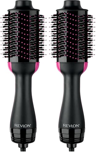Image of REVLON One-Step Volumizer Hair Dryer and Styler - Easy Salon-Style Blowouts - Less Frizz, More Shine, and Reduced Heat Damage, for All Hair Types and Lengths (Black) (Pack of 2)