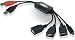 Produktbild Conceptronic CFLEXHUB 4 Ports Flexible USB Hub schwarz