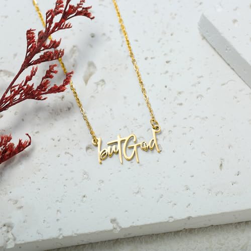 But God Bible Inspirational Faith Necklace - Dainty Stainless Steel, Verse Jewelry Gifts for Women3