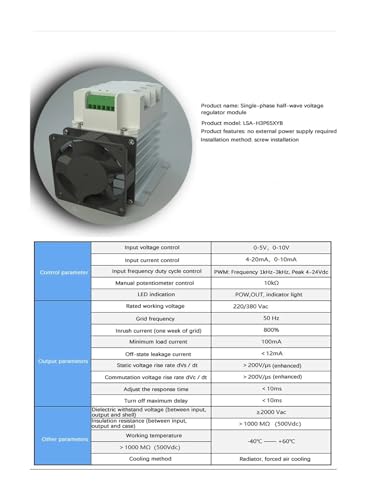 Module de régulation entièrement isolé 65A LSA-H3P65XYB pour courant stable - 4