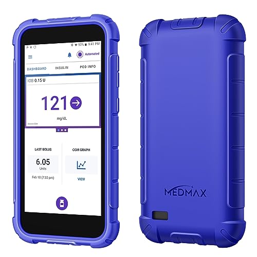 MEDMAX Silicone Case for Omnipod 5, Lightweight Shockproof Anti Slip Protective Cover Soft Gel Skin with Raised Bezel for Omnipod 5 Device, (Navy)
