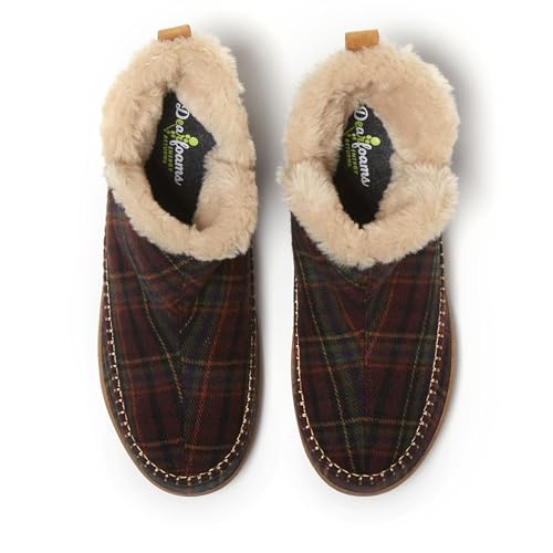 Image of Dearfoams Men's Memory Foam Indoor House Slippers Brixen Ankle Boot House Shoes - Gifts for Men