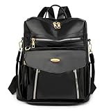 LY&SQ Damien Rucksack Geldbörse, PU Leder Modisches Multifunktionsdesign Handtasche und Reise...