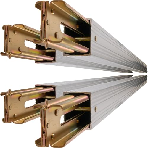 US Cargo Control E Track Load Bars 92-103 (4-Pack) 2 200 LBS Working Load Limit Adjustable Aluminum Load Bars for Semi Trailers & Box Trucks Shoring Beam or Decking Beam with Thumb Release