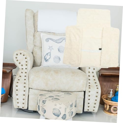 Funda para sofá individual beige SOIMISS jacquard reversible para salón 5