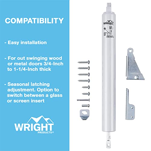 Wright Products - Standard Duty Pneumatic Screen And Storm Door Closer, Aluminum Grey - Thumbnail 5