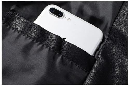 Mens Vintage Leather Jacket Coat Design Motor Biker Pocket PU Leather Jacket4