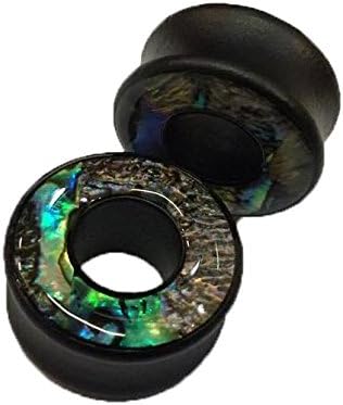 Wood And Shell Tunnel Ear Plug Body Jewellery Sold Individually 10mm 12mm 14mm 16mm 18mm 20mm 22mm 25mm (18mm)