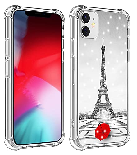 Iwone Case For Iphone 12 Pro Eiffel Tower Rubber Durable Protective Skin Cover Patterned Compatible For Iphone 12/12 Pro 5G 6.1 Inches Get Lost In Paris Creative Romantic Eiffel Tower Design #TOP6