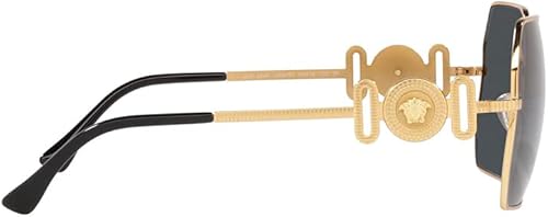 Miniatura 3 de Versace Gafas de sol para mujer marco dorado lentes gris oscuro 2283in