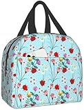 TFDGDGH Marienkäfer mit Blume Lunch Box Bento Box Isolierte Lunchboxen...
