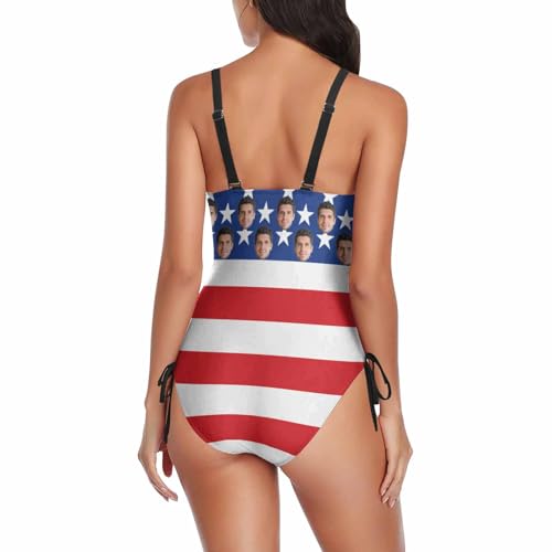 Custom Bathing Suits with Face Printed Personalized Swimsuits with Picture of Husband Pet Photo for Women2