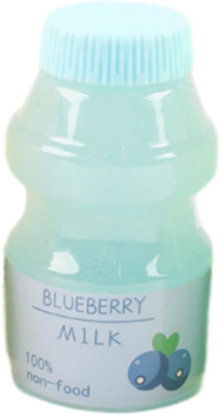 FLIPNEX Clear Slime Strawberry Jelly Slime Fluffy Slime Stretchy Crunchy Slime Bubble Slime Soft Putty Stress Relief Toy Party Favors Slime Add Ins Super Light Favor Gift and Birthday (Blue)