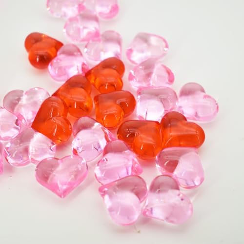 40 Pièces Cœurs en Cristaux de Diamant Perles en Verre de Décoration Table Décoration Diamants Acryliques pour Noël Mariage Mariage Fête Anniversaire Table