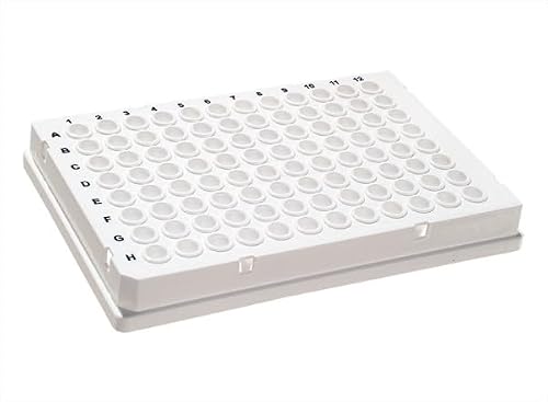 ProCycle™ Full Skirted PCR Plates, White, Full Edge, Clear, 96 x 0.1mL Well, Printed Alphanumerics, 10/Pk