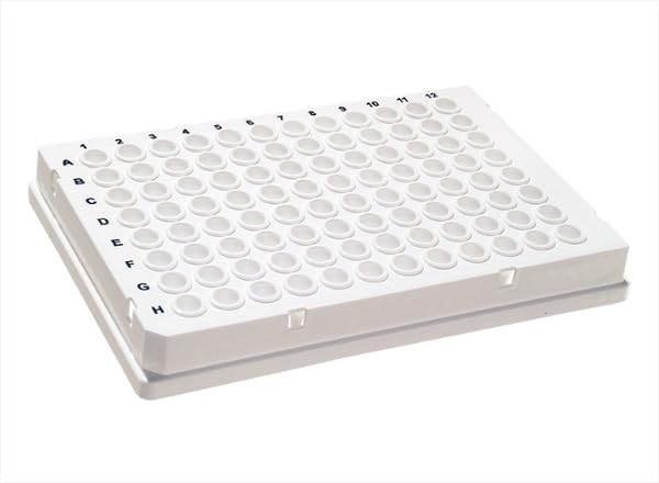 ProCycle™ Full Skirted PCR Plates, White, Full Edge, Clear, 96 x 0.1mL Well, Printed Alphanumerics, 10/Pk
