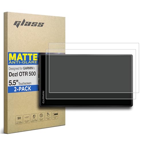 INNOSURE [2er-PACK] Gehärtetes Glas-Bildschirmschutzfolie für Garmin Dezl LGV500/OTR500 GPS-Navigatoren 5,5-Zoll-Touchscreen | Anti-Kratzer/Anti-Fingerabdruck/Anti-Blendung (matt)
