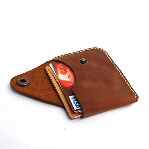 Handmade Minimalist Reclaimed Leather Card Case Wallet For Men & Women Front Pocket Card Holder #TOP4