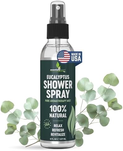Pure Eucalyptus Shower Spray Big (8oz) - 100% Pure and Organic Oil - Eucalyptus Spray for Shower, Sauna and Spa - Steam Room Oil - Made in USA - Big (8oz)