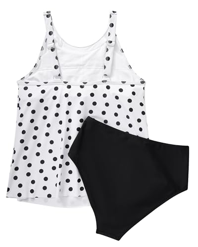 Image of SUUKSESS Women Tummy Control Tankini Bathing Suit Ruffle High Waisted Swimsuit