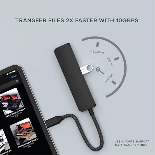 Satechi 4 in 1 USB C Hub Multiport Adapter with HDMI 4K@60Hz, 100W PD Charging, 2X USB-A Data Ports for MacBook Air/Pro M5/M4, iPad, Windows – Black - Thumbnail 3