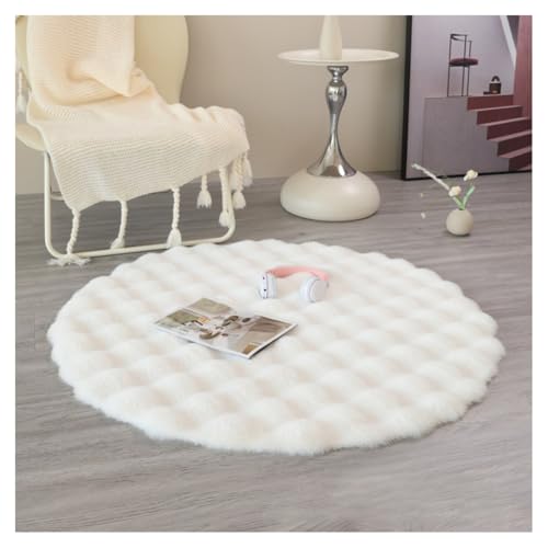 Tapis de salon lavable et antidérapant en fourrure synthétique