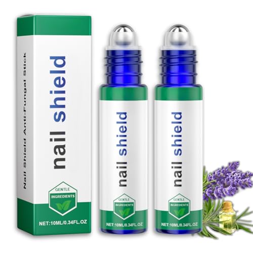 2PCS Nailshield Nail Care Stick Roll On Nail Strengthener for Damaged Nails Nail Health Pen Gentle Moisturizing Nail Restore Stick