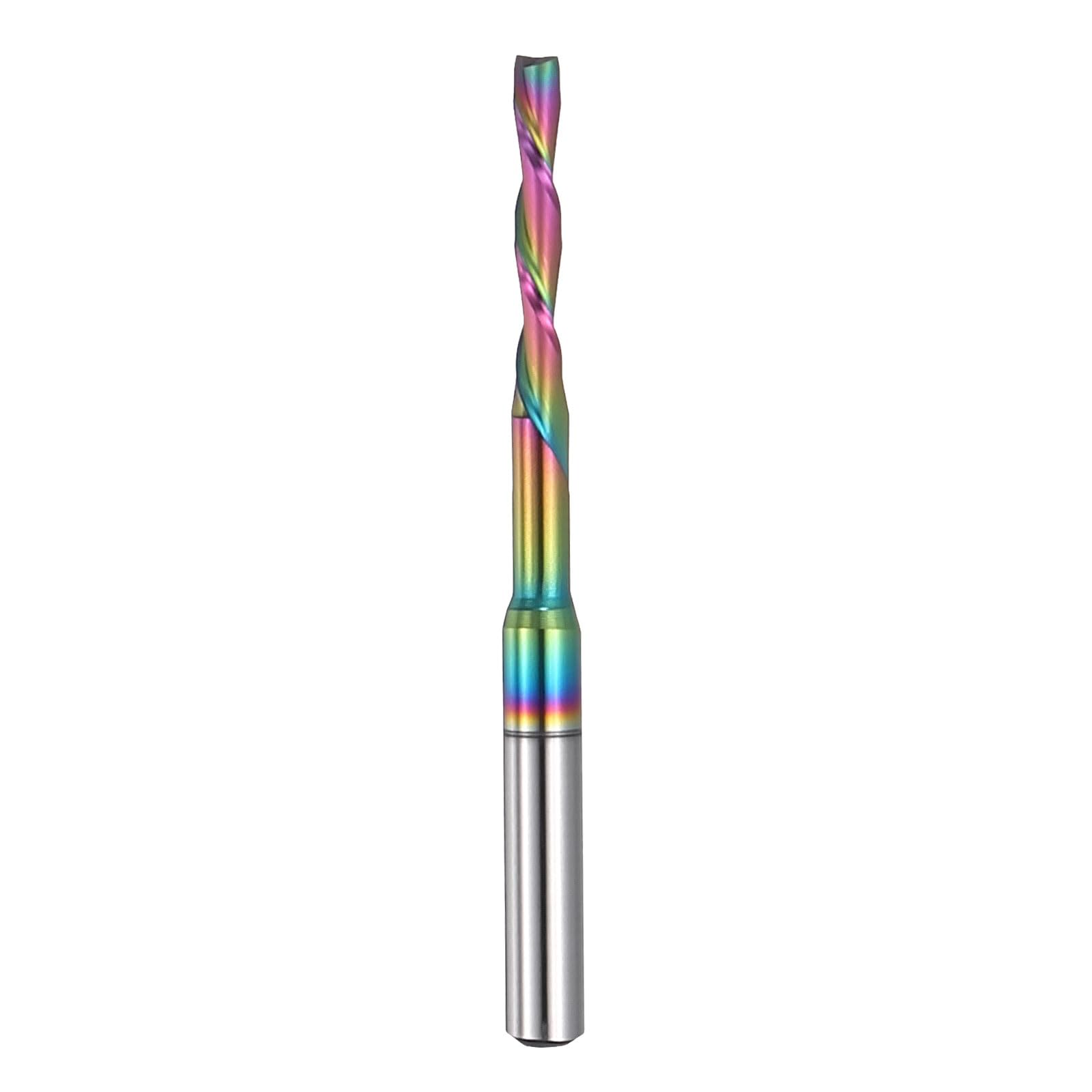 PATIKIL 1/8" Shank Downcut Spiral Router Bit, 2mm Cutting Diameter, 17mm Cutting Depth, 2 Flute Tungsten Carbide End Mills Cutter for Woodwork Cut, Carving