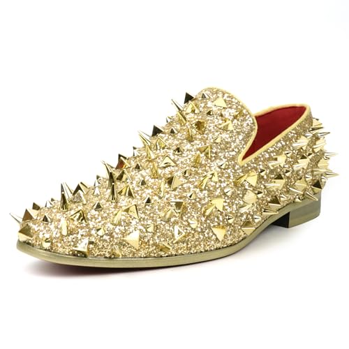 FI-7517 Glitter Multi Size Spikes Slip on Loafer