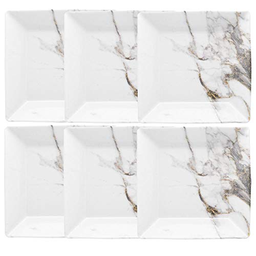 Jogo de 6 Pratos Fundos 21x21cm Oxford Quartier Golden Stone