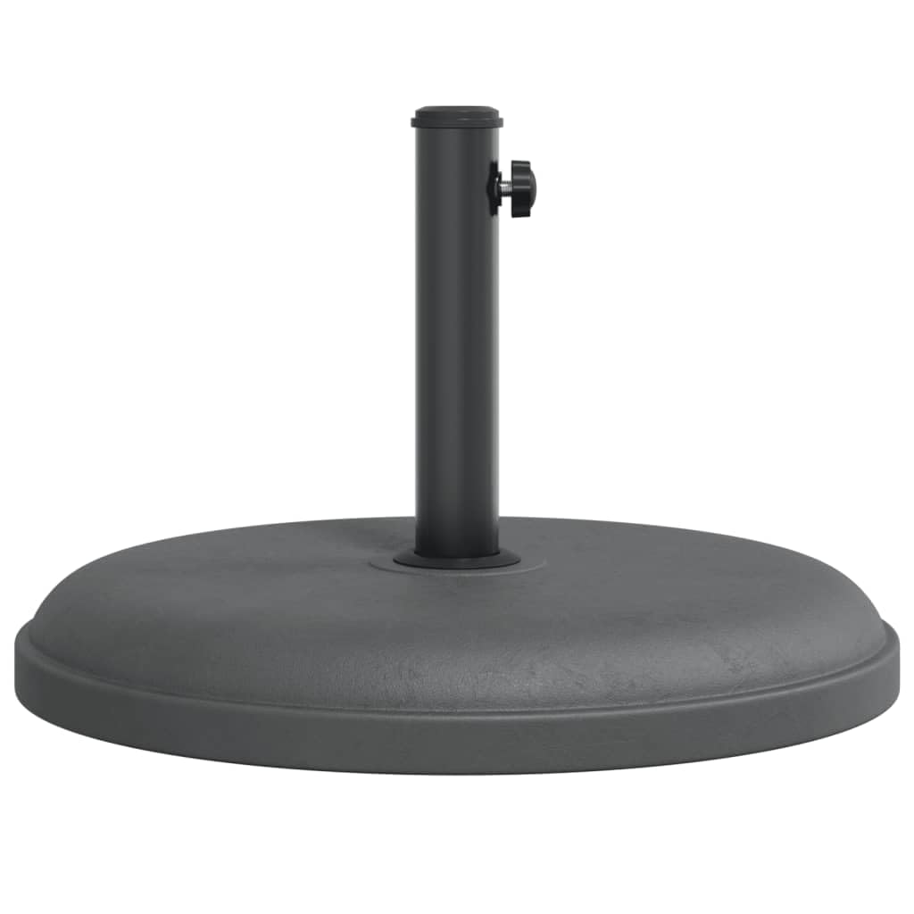Stojak na parasol przeciwsłoneczny 25 kg z wypełnieniem betonowym, tworzywo sztuczne i stal, maszt Ø 32/35/38 mm, okrągła stabilna podstawa na balkon, do ogrodu i na taras, z uchwytem