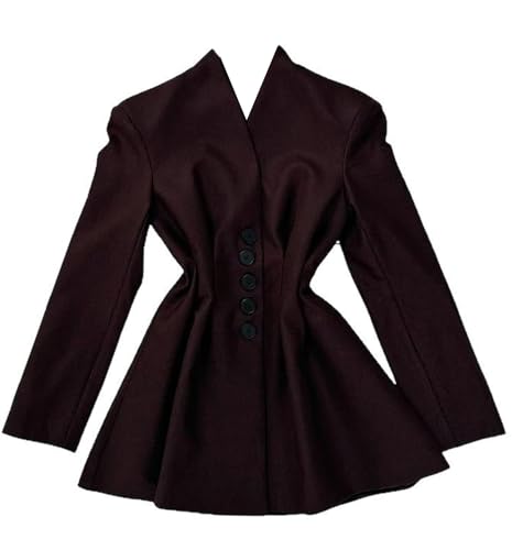 Manteau costume femme coupe cintrée col en V pour valoriser la silhouette