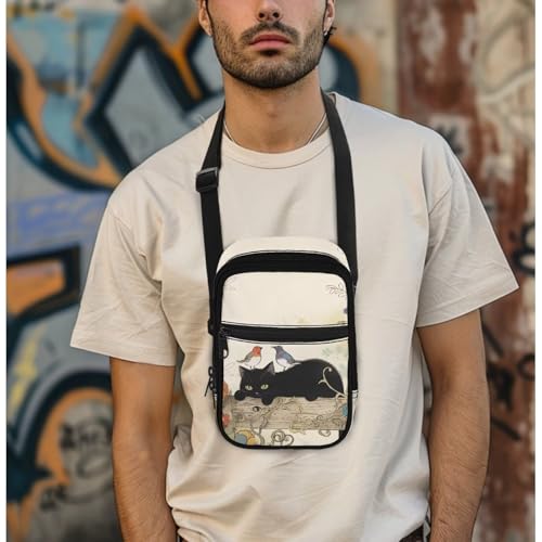 Mini Messenger Satchel Bag for Women Men Cell Phone Purses Crossbody Bag Casual Shoulder Bag with Pockets2